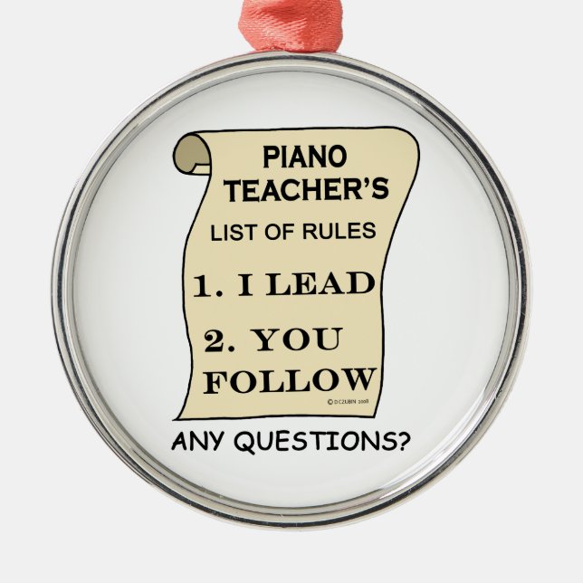 Piano Teacher List of Regler 1.png Julgransprydnad Metall (Framsidan)