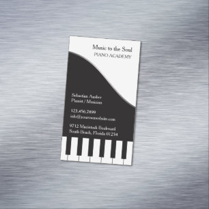 Piano Teacher Magnetiska Visitkort