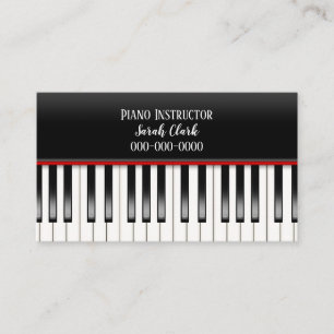 Piano Teacher med Tangentbord Visitkort