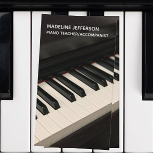 Piano Teacher Music Accompanist Modern Black Visitkort