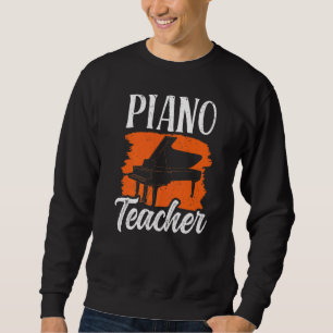 Piano Teacher Music Player Musician Premium Lång Ärmad Tröja