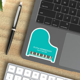 Piano Teacher, Music Studio, Piano Tutor, Pianist Klistermärken