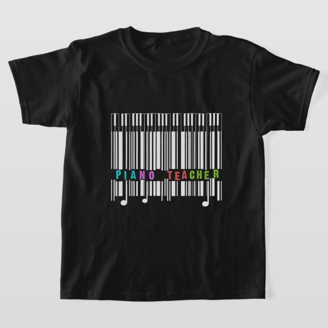 Piano Teacher Musical Instrument Musician Pianist T Shirt (Laydown)