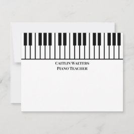 Piano Teacher Personal Stationery Anteckningskort