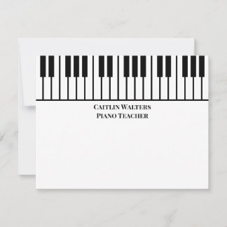 Piano Teacher Personal Stationery Anteckningskort