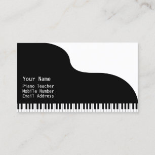 Piano Teacher Pianist Music Lessons Visitkort