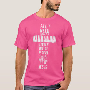 Piano Teacher Pianist Tangentbord Kor Jesus Christ T Shirt