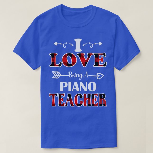 Piano Teacher pianist valentines day T Shirt (Design framsida)