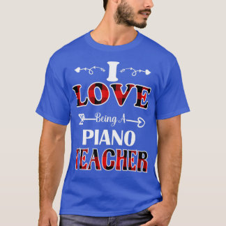 Piano Teacher pianist valentines day T Shirt
