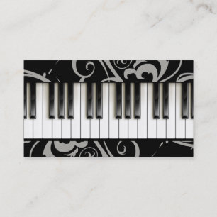 Piano Teacher Player Musician Instrument Studio Visitkort