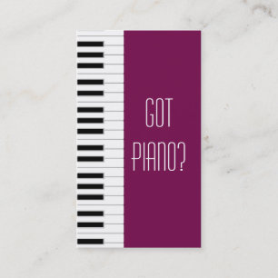 Piano Teacher Player Pianist Musician Studio Visitkort