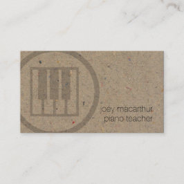Piano Teacher Tangentbord Nycklar Icon Music Visitkort
