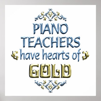 Piano Teacher-uppskattning Poster