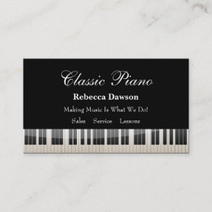 Piano Teacher Visitkort