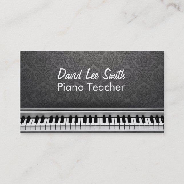Piano Teacher Visitkort (Framsida)