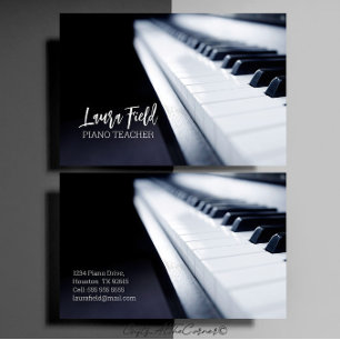 Piano Teacher Visitkort