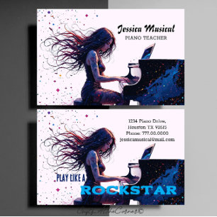 Piano Teacher Visitkort