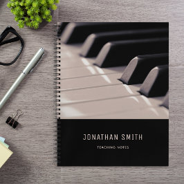 Piano Teaching Notes Black and White Classy