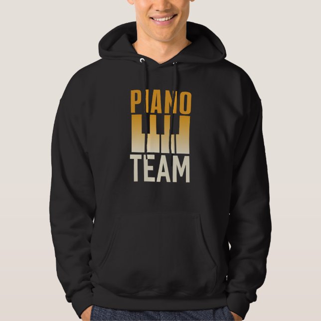 Piano Team Instrument Player Musician Pianist Hoodie (Framsida)