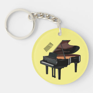 Piano-tecknad illustration