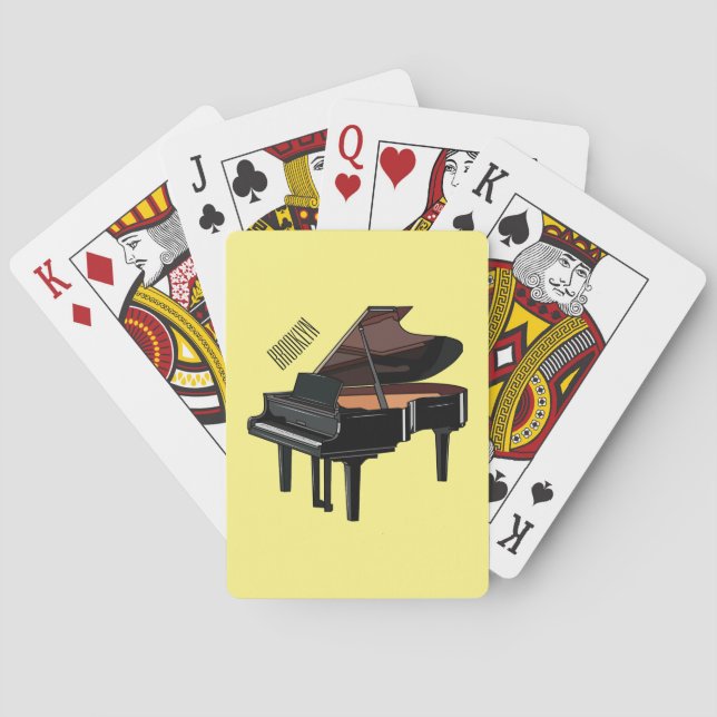 Piano-tecknad illustration casinokort (Baksidan)