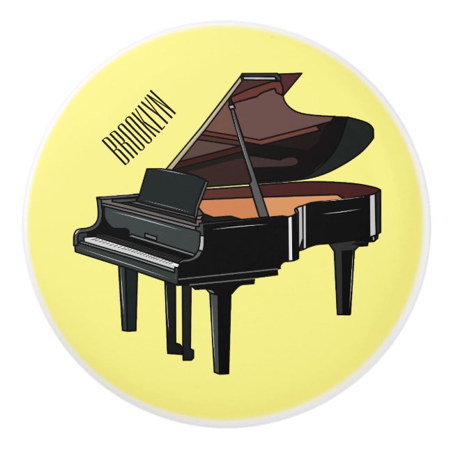 Piano-tecknad illustration knopp (Framsidan)