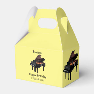 Piano-tecknad illustration presentaskar