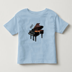 Piano-tecknad illustration t shirt