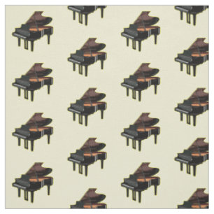 Piano-tecknad illustration tyg