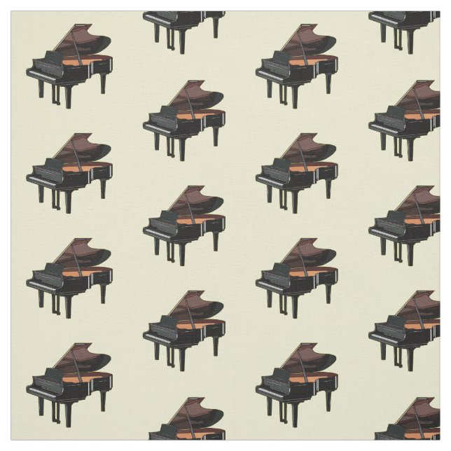 Piano-tecknad illustration tyg (Provkarta)