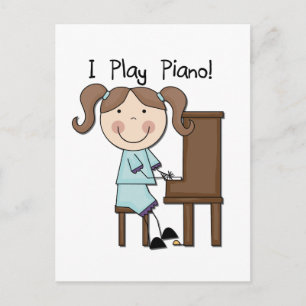 Piano - Tshirts och presenter av honkön Vykort
