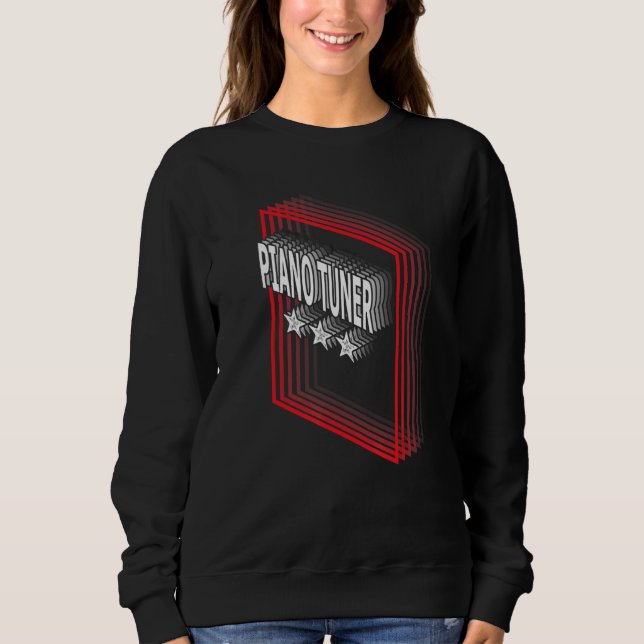Piano Tuner Job Title Appreciation Retro T Shirt (Framsida)