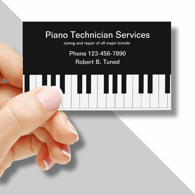 Piano Tuner och tekniker Visitkort (Skapare uppladdad)