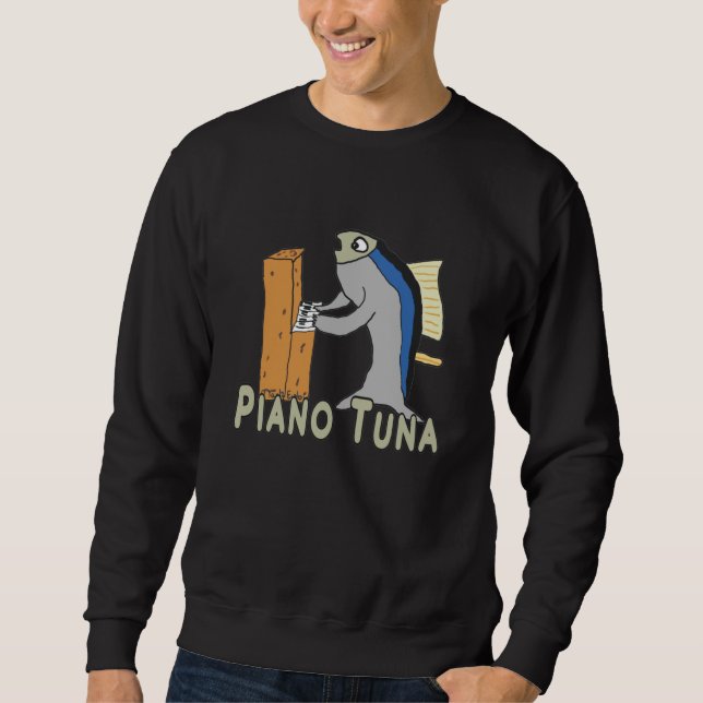 Piano Tuner (Piano Tuna) Lång Ärmad Tröja (Framsida)