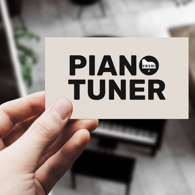 Piano Tuner & Technician Visitkort (Piano Tuner & Technician Business Card)