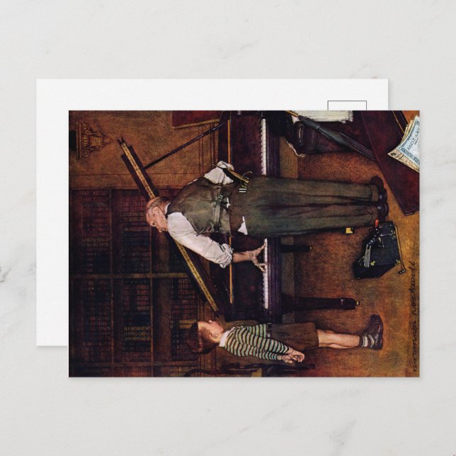 Piano Tuner Vykort (Fram/baksida)