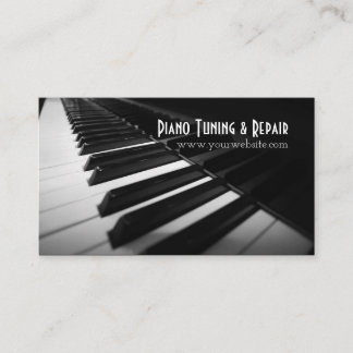 Piano Tuning & Reparation Music Instructor Busines Visitkort