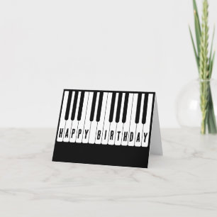Piano tuts Grattis på födelsedagen Kort