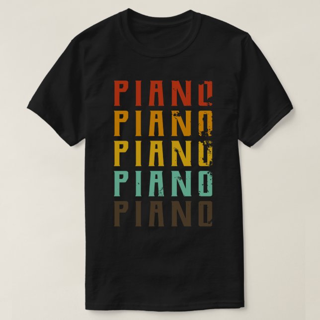 Piano typo pianist presentationsidé t shirt (Design framsida)