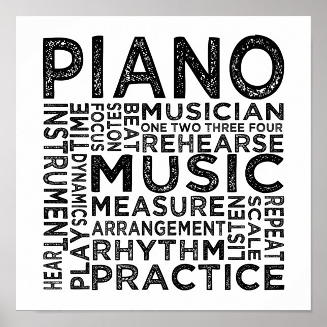 Piano Typography Poster (Framsidan)