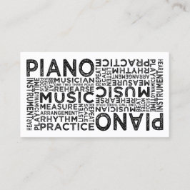 Piano Typography Visitkort