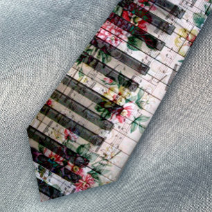 Piano vintage blommigt Music halsband Slips