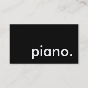 piano. visitkort