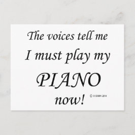Piano Voices säger att must Play Vykort