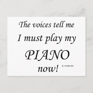 Piano Voices säger att must Play Vykort