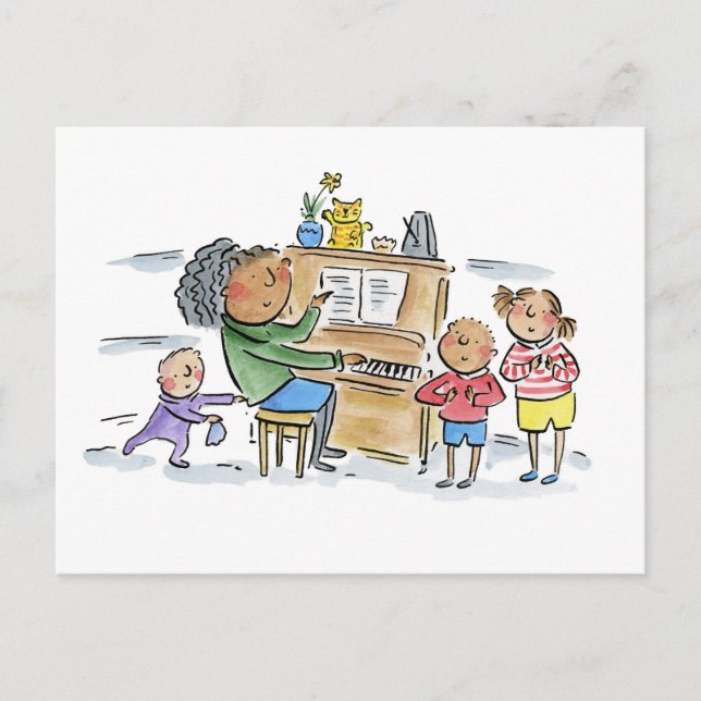 Piano  vykort (Framsida)