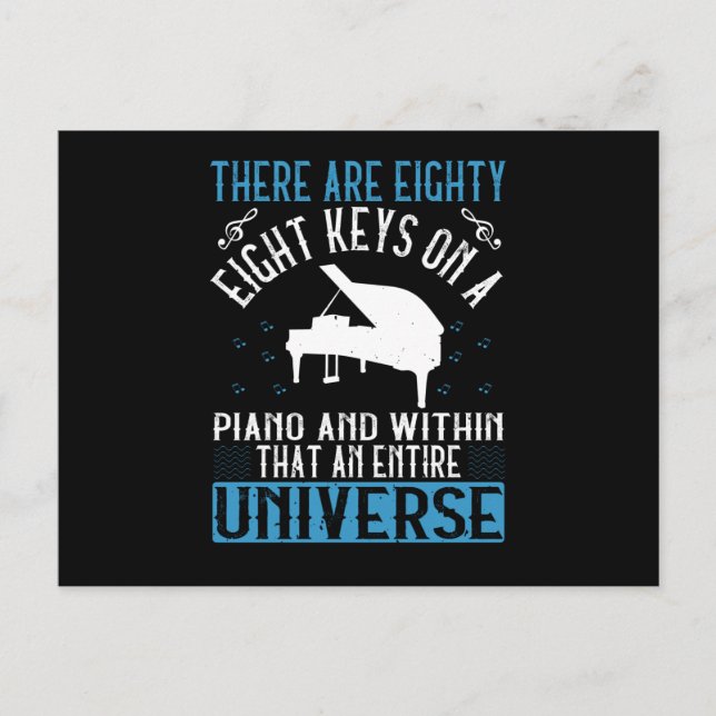 Piano - vykort (Framsida)