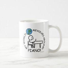 Piano - World Revolves runt Kaffemugg