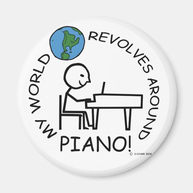Piano - World Revolves runt Magnet (Framsidan)