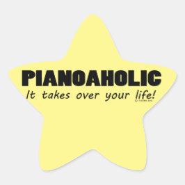 Pianoahocker Life Star Sticker Stjärnformat Klistermärke